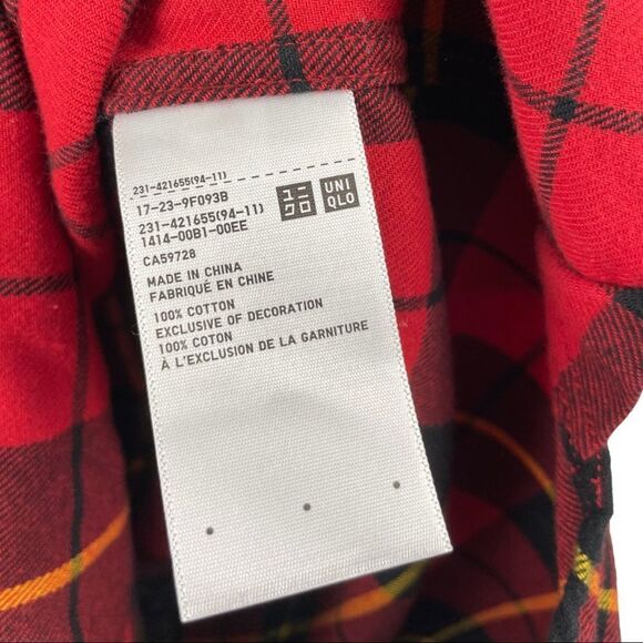 𝅺JW Anderson x Uniqlo Red Plaid Tunic Shirt Size XS - Picture 6 of 7